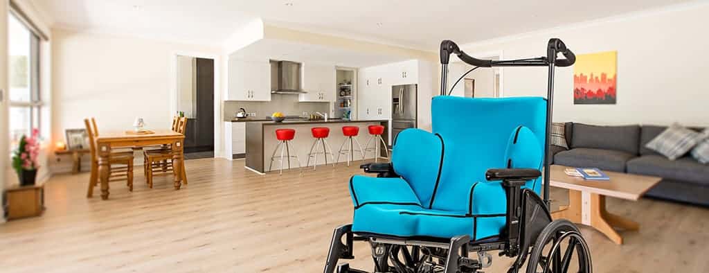 Vakuform Seating on Wheelchair in Family Home