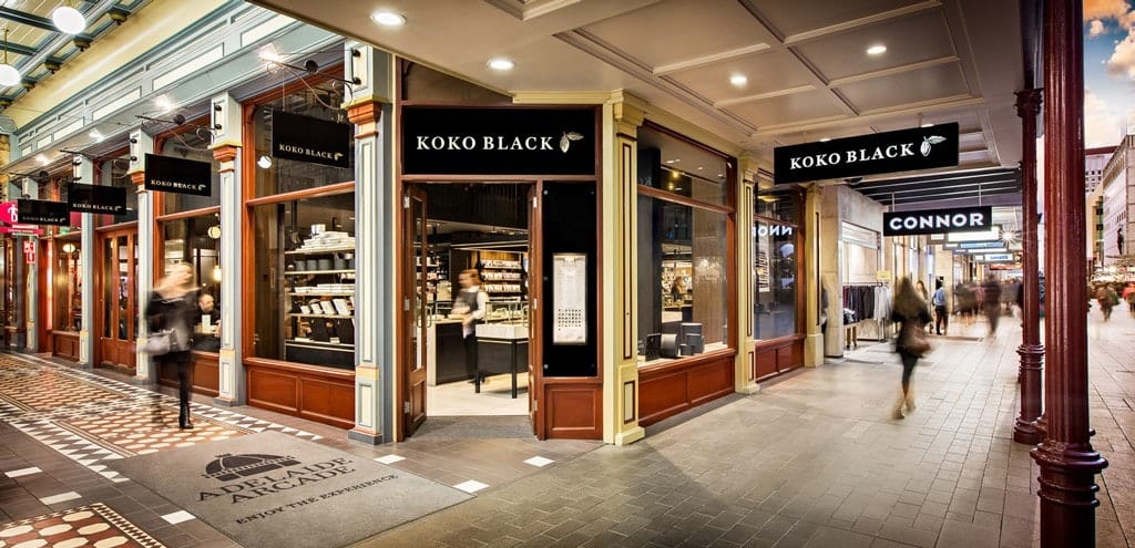 Koko Black Chocolate Salon Exterior Rundle Mall Adelaide