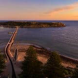 Victor-Harbour-Granite-Island-Causeway-Sunset-Aerial-Drone-Photographer-Adelaide